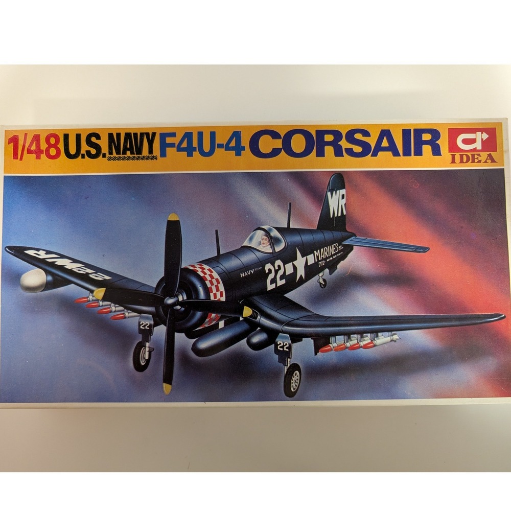 Idea 1/48 US Navy F4U-4 Corsair Model Kit Folding Gull-Wing HC1511 Vintage Korea